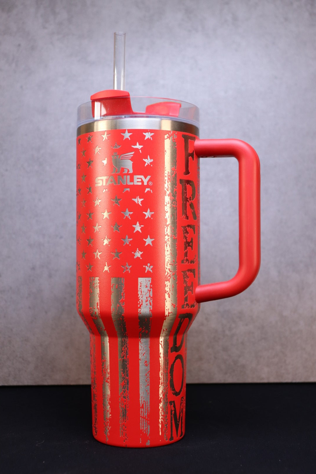 Freedom & Eagle on 40oz Red Stanley