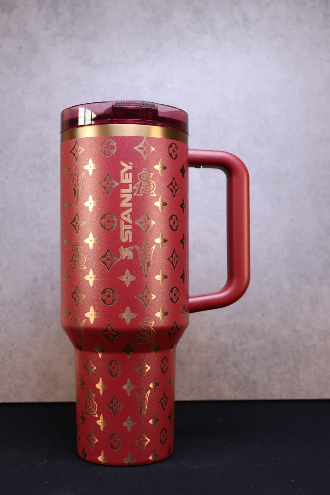 Arizona State Logos on Pomegranate 40oz Stanley ProTour