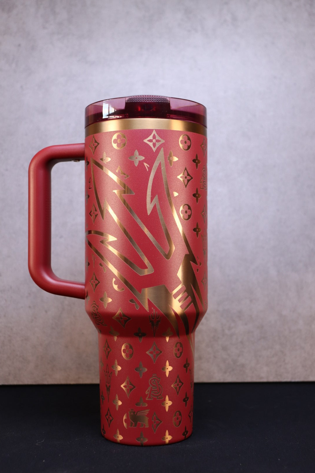 Arizona State Logos on Pomegranate 40oz Stanley ProTour