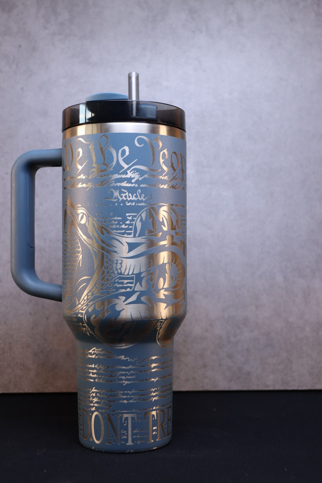 Flag & Snake on Blue Spruce 40oz Stanley