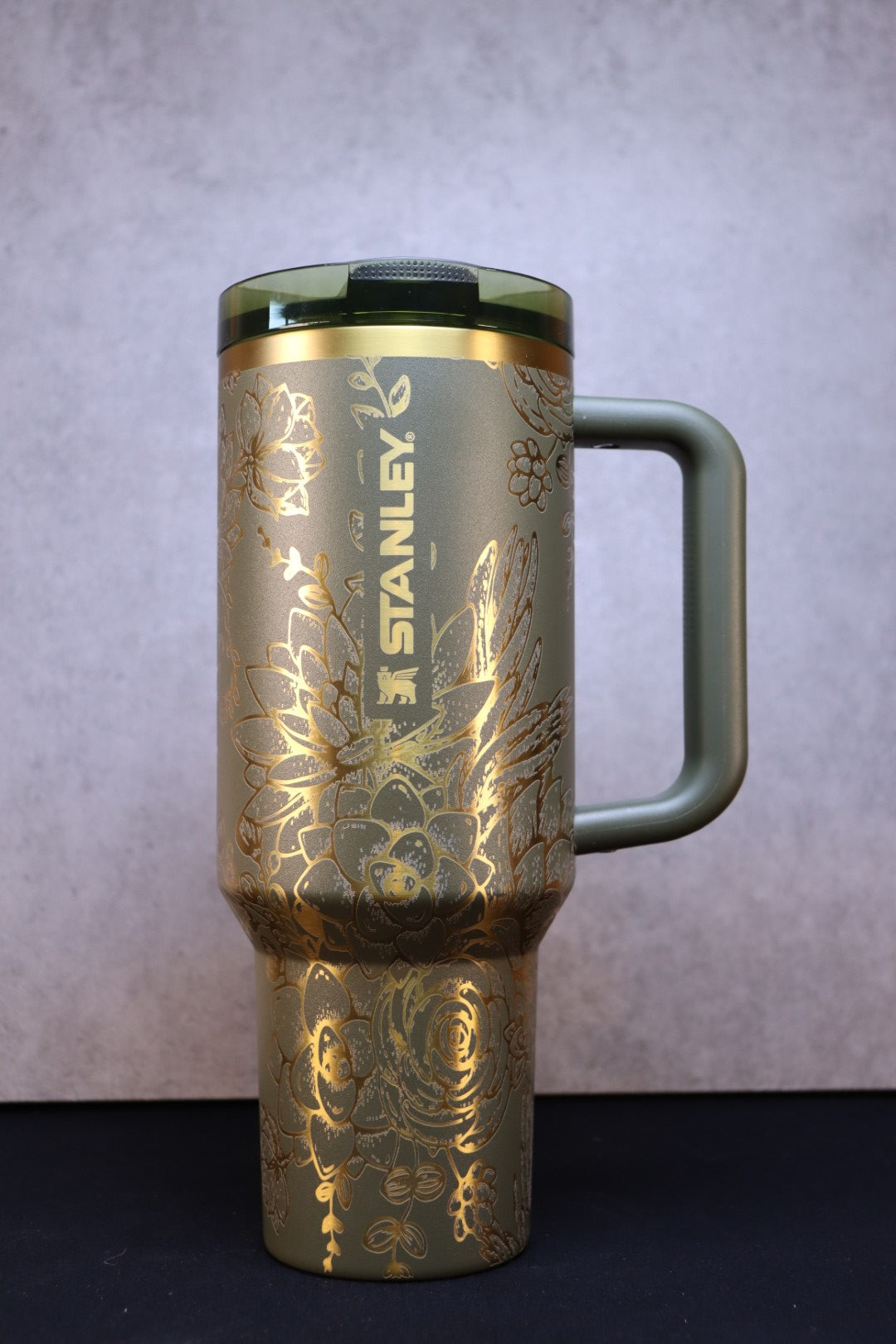 Succulents on Cypress 40oz Stanley ProTour