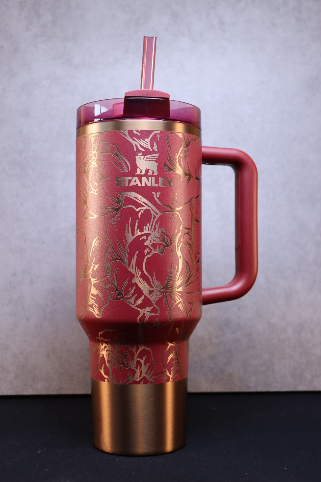 Peonies on Pomegranate 40oz Stanley