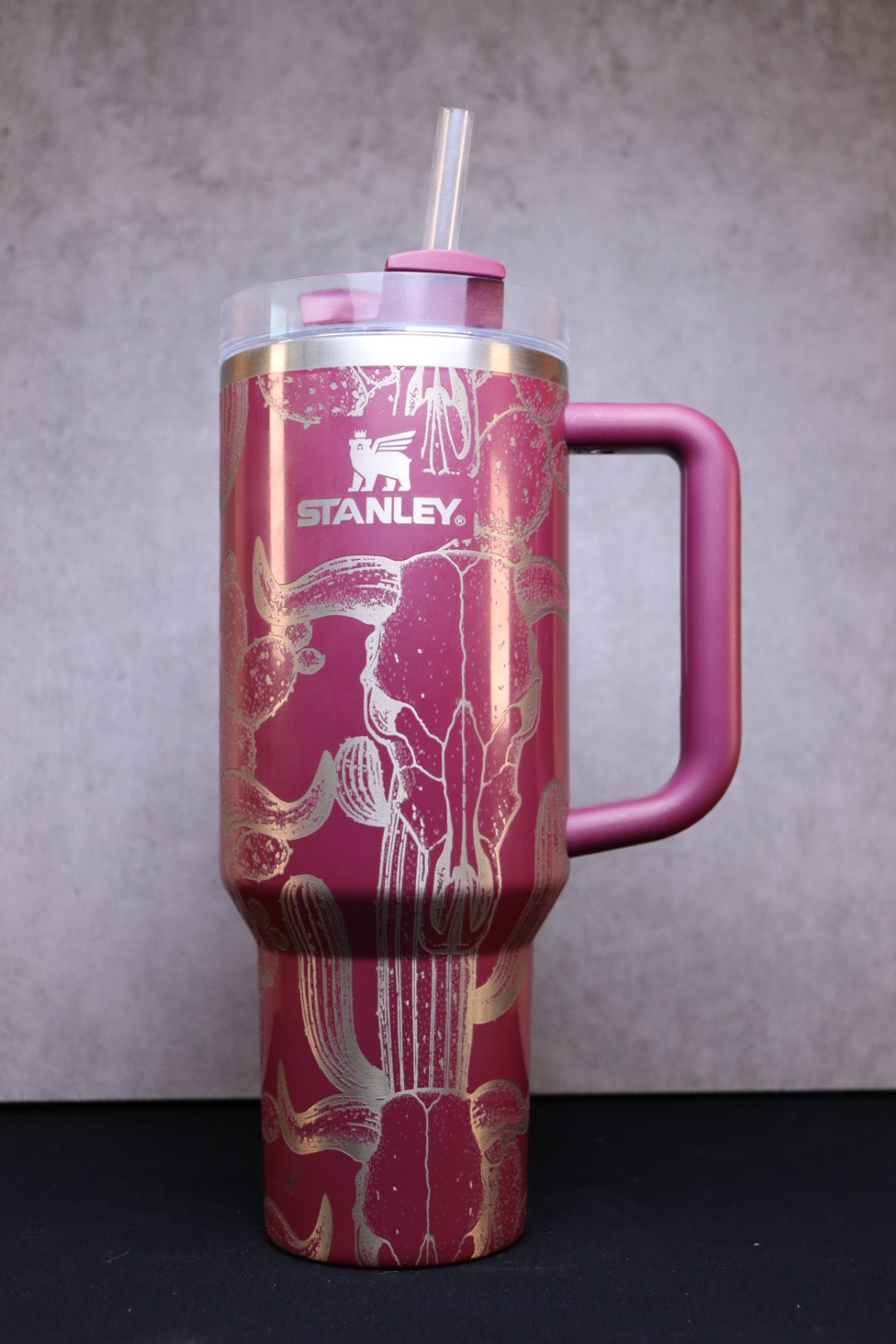 Cactus & Cow Skull on Cherry 40oz Stanley
