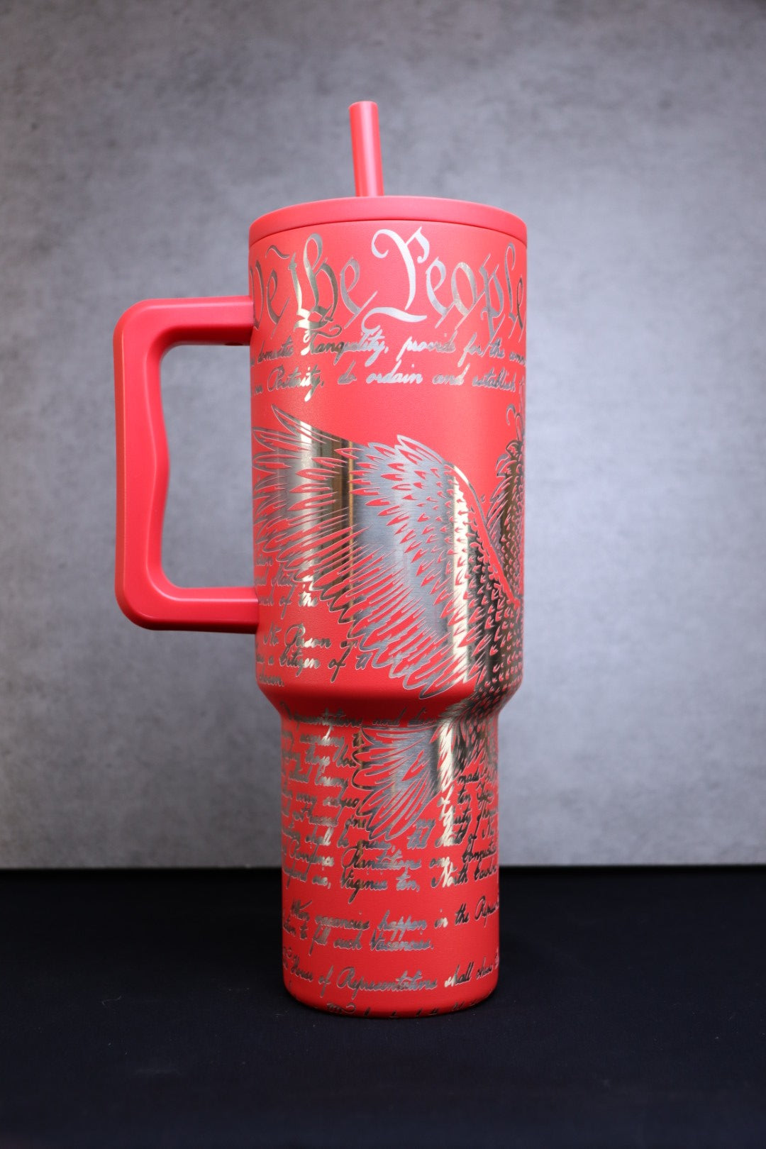 Freedom & Eagle on Red 40oz Simple Modern