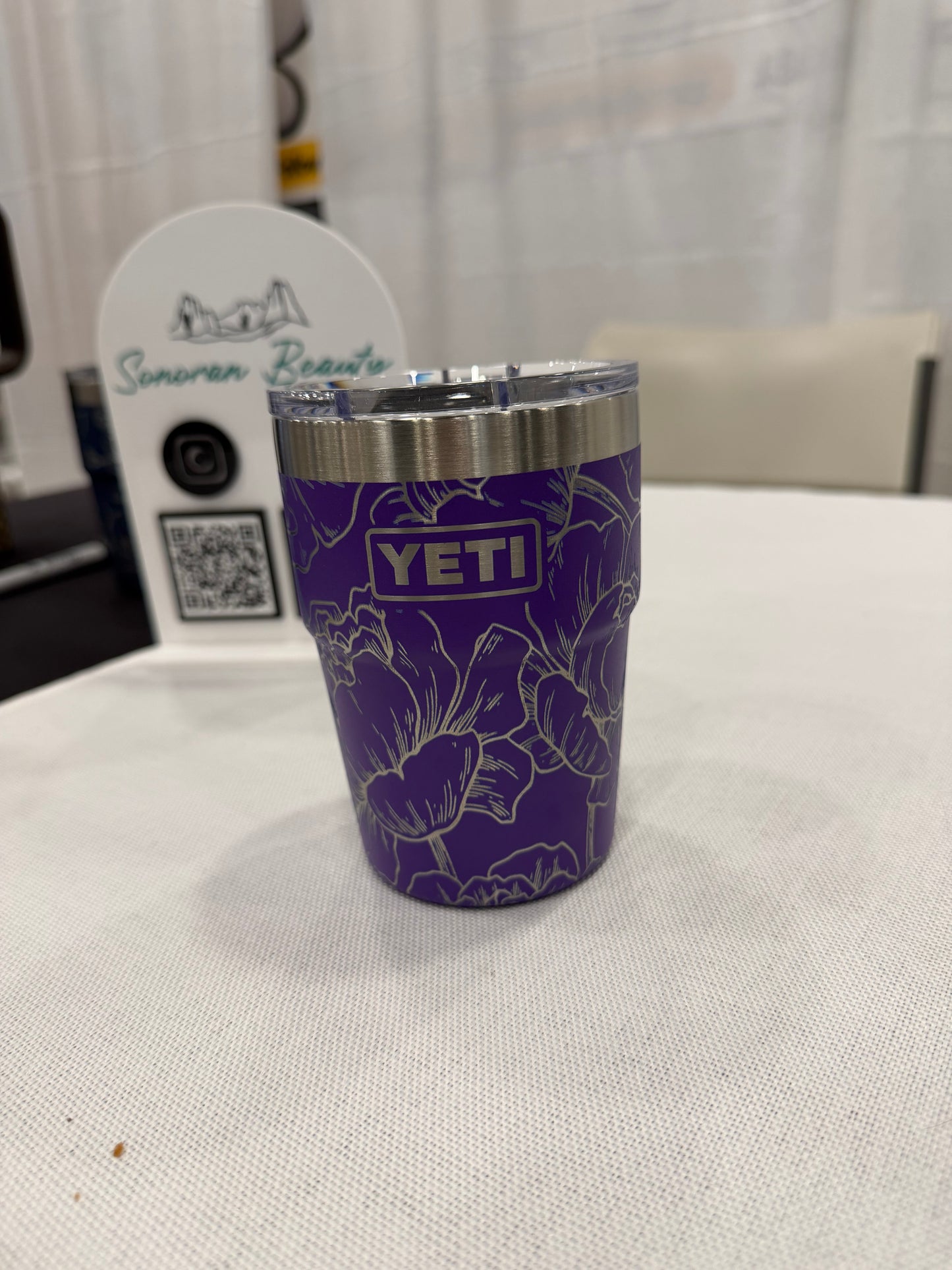 Yeti 16oz Stackable Pace Purple Peonies