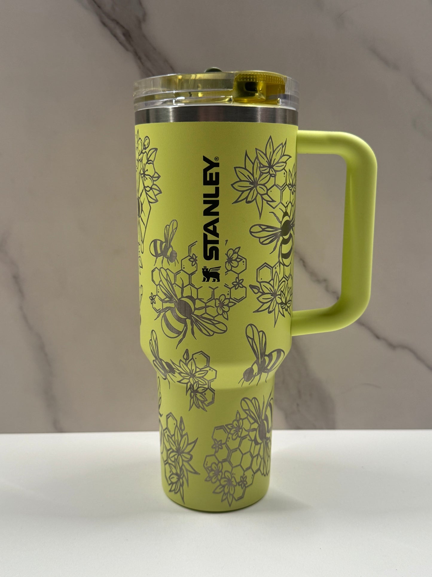 Floral Bees on Prickly Pear 40oz Stanley Protour