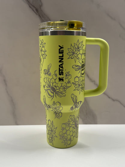 Floral Bees on Prickly Pear 40oz Stanley Protour