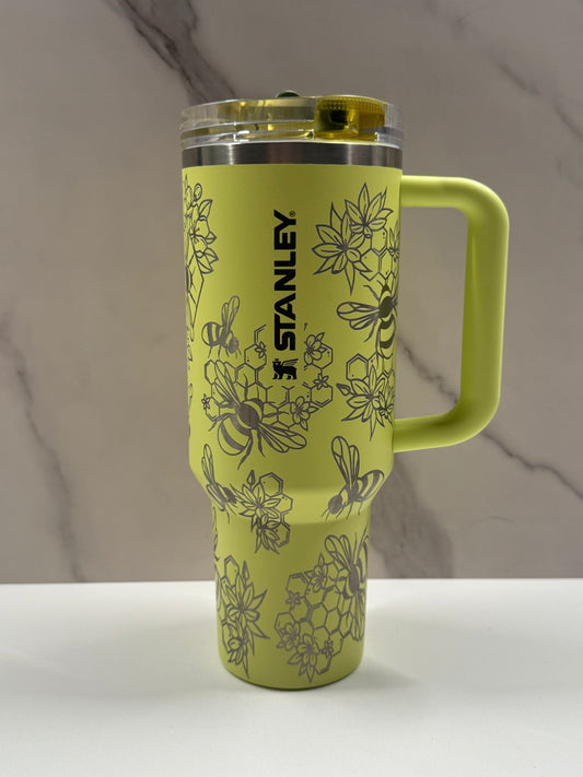 Floral Bees on Prickly Pear 40oz Stanley Protour