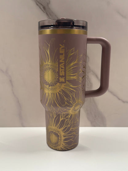 Sunflowers on Cashmere 40oz Stanley ProTour