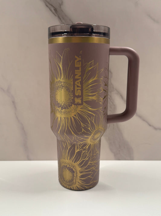 Sunflowers on Cashmere 40oz Stanley ProTour