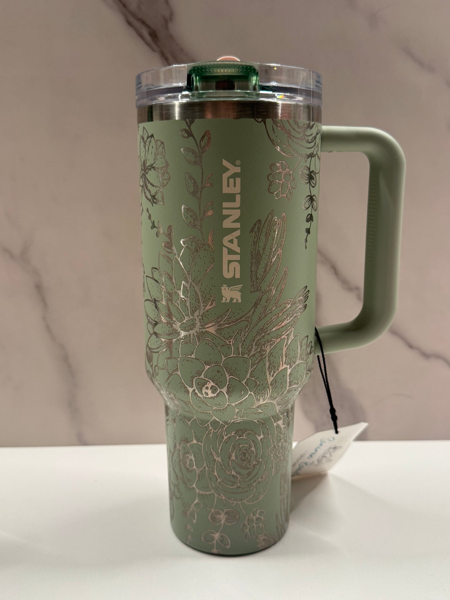 Succulents on Lichen 40oz Stanley Protour