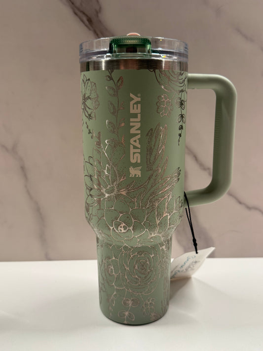 Succulents on Lichen 40oz Stanley Protour