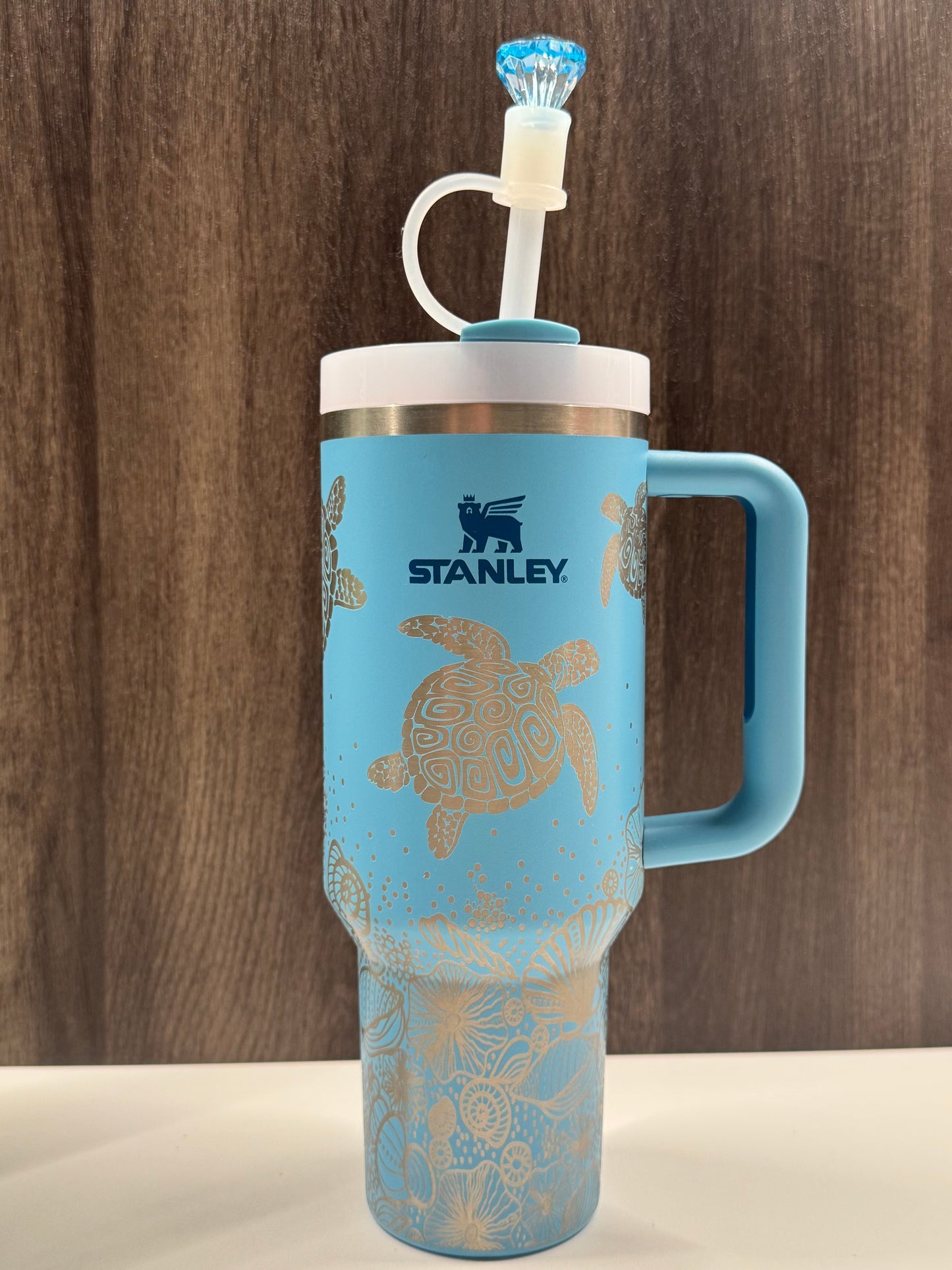 Seaturtles & Shells on Pool 40oz Stanley