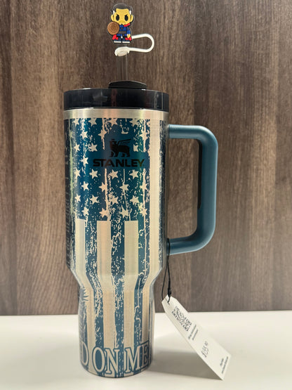 Flag & Snake on Balsalm Glow 40oz Stanley