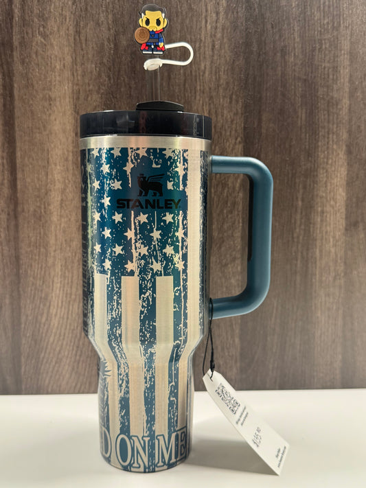 Flag & Snake on Balsalm Glow 40oz Stanley