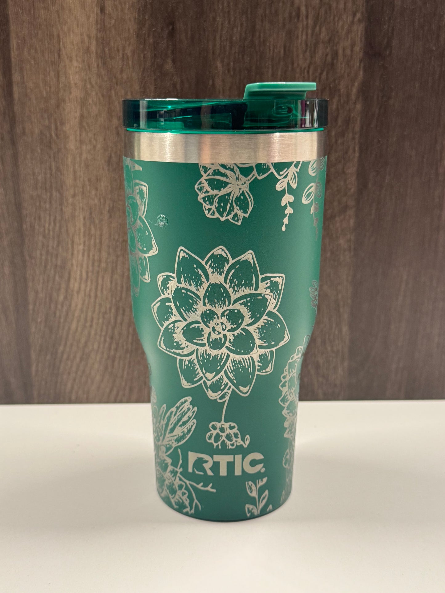 Succulents on Pine Tree 30oz RTIC Ceramic