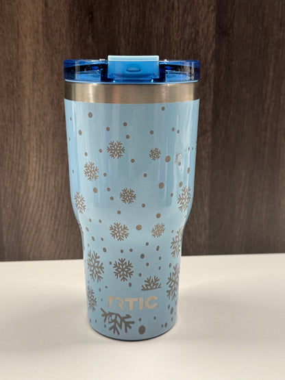 Snowflakes on Ice Glitter 30oz RTIC Ceramic
