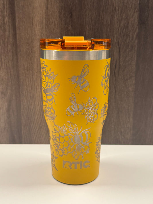 Floral Bees on Harvest 30oz RTIC Ceramic
