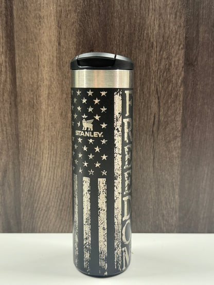 Flag & Eagle on Black 20oz Stanley Transit Bottle