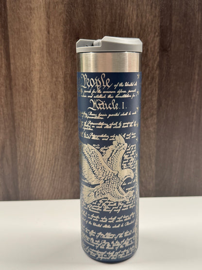 Flag & Eagle on Navy 20oz Transit Bottle
