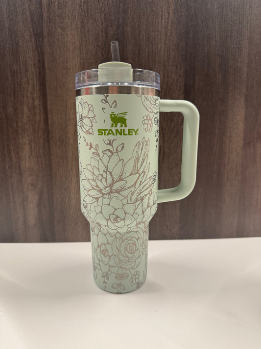 Succulents on Green Divine 40oz Stanley