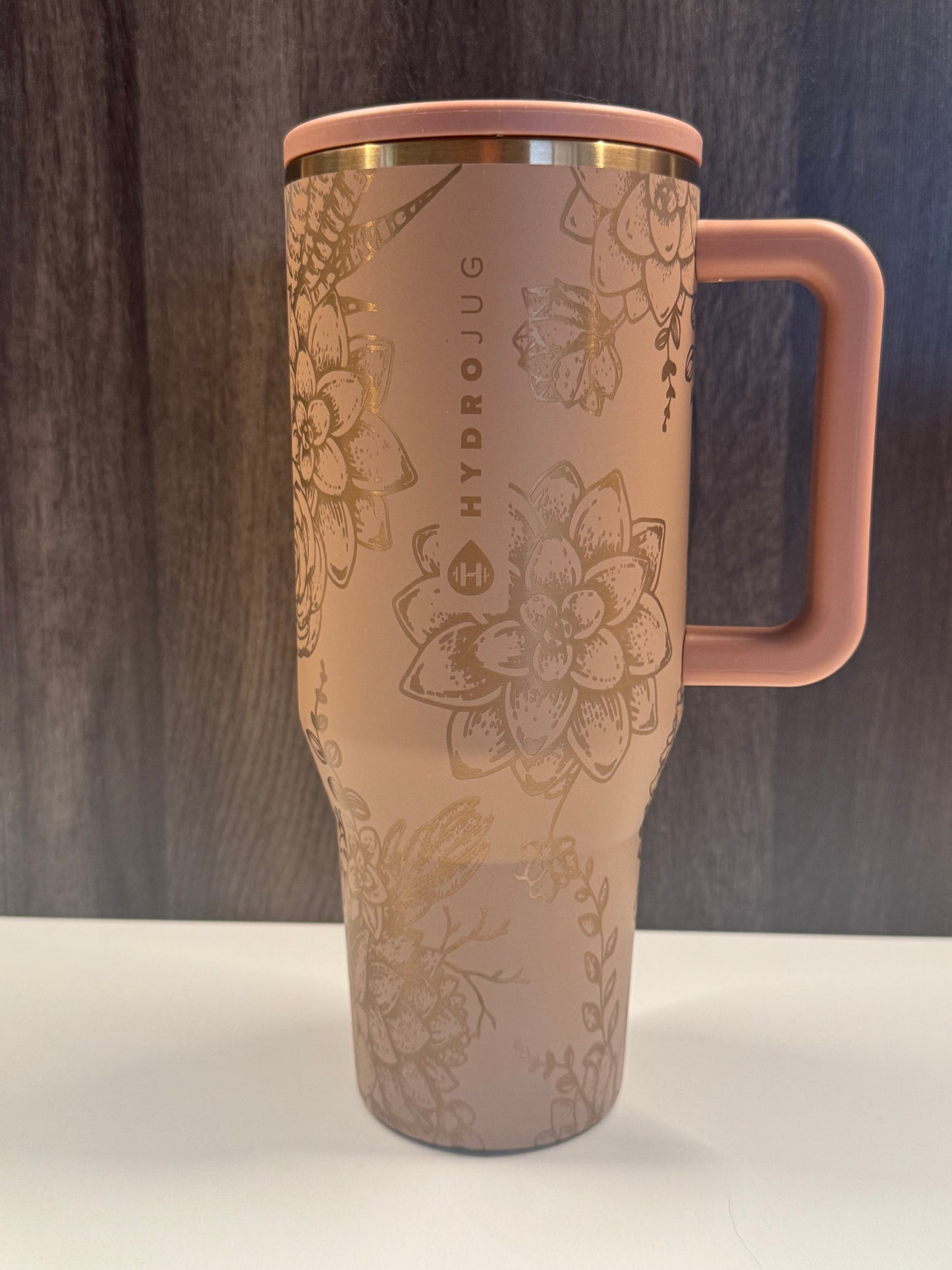 Succulents on Caramel 40oz Hydrojug