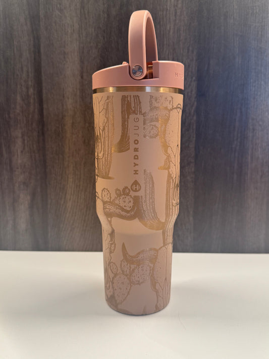 Cacti & Cow Skull on Caramel 32oz Hydrojug Sport Bottle
