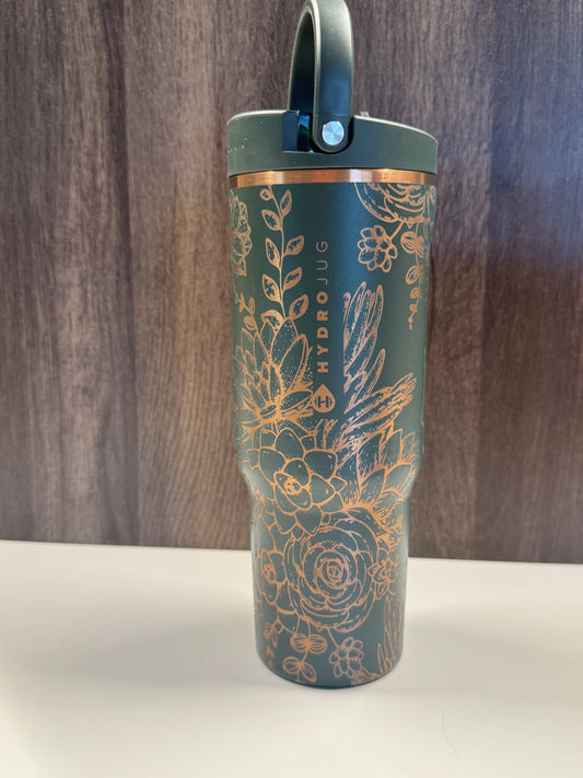 Succulents on Pine 32 oz Hydrojug Sport