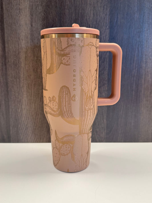 Cacti & Cow Skull on Caramel 30oz Hydrojug