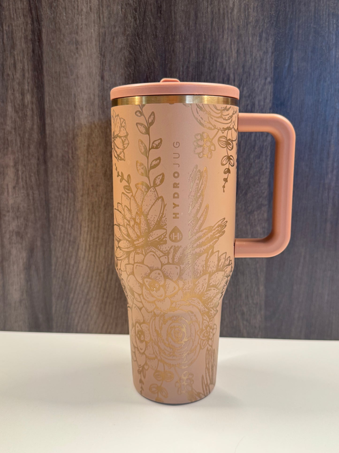 Succulents on Caramel 32oz Hydrojug