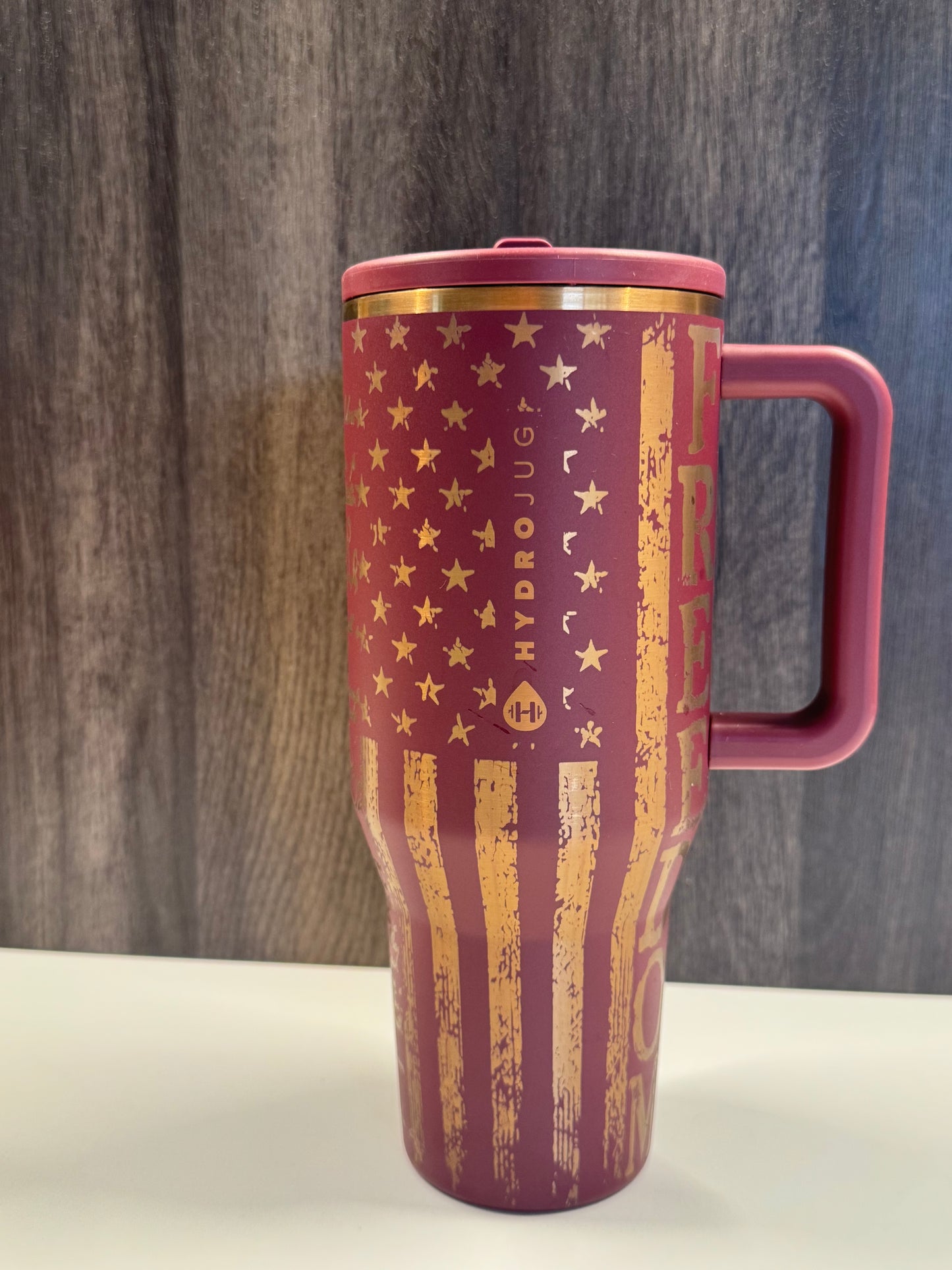 Flag & Eagle on Merlot 32oz Hydrojug