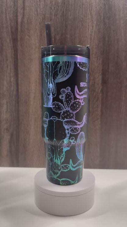 Cow Skull & Cacti on Chroma 30oz Stanley