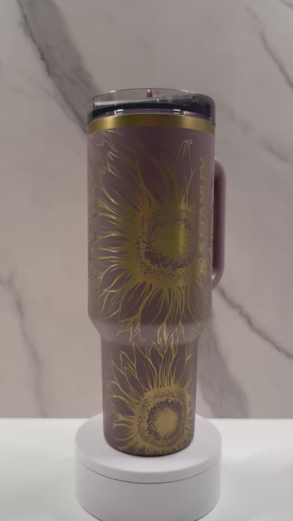 Sunflowers on Cashmere 40oz Stanley ProTour