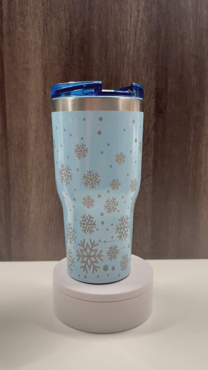 Snowflakes on Ice Glitter 30oz RTIC Ceramic