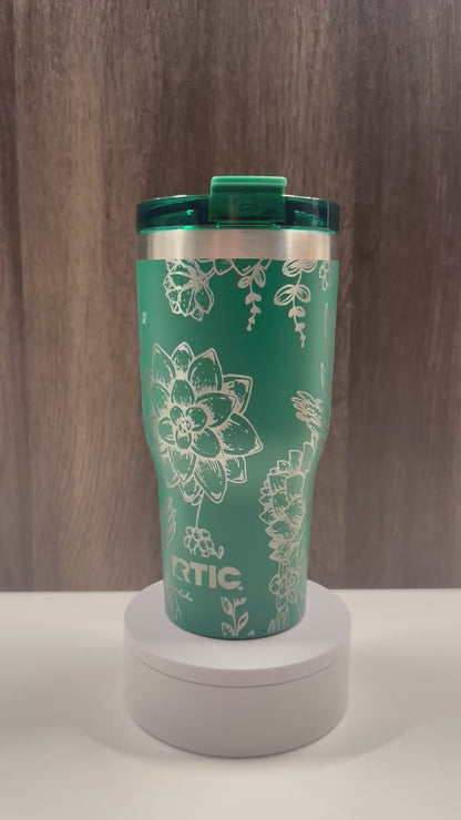 Succulents on Pine Tree 30oz RTIC Ceramic