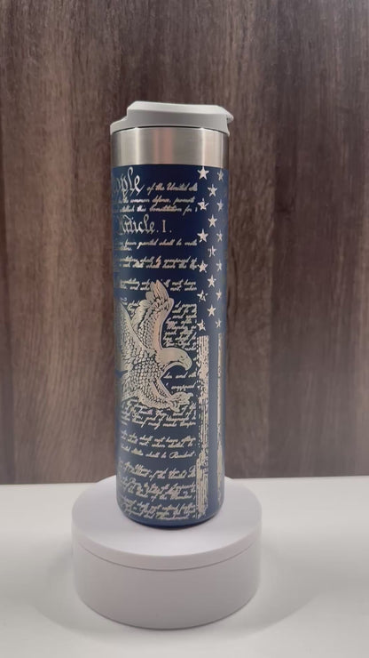 Flag & Eagle on Navy 20oz Transit Bottle